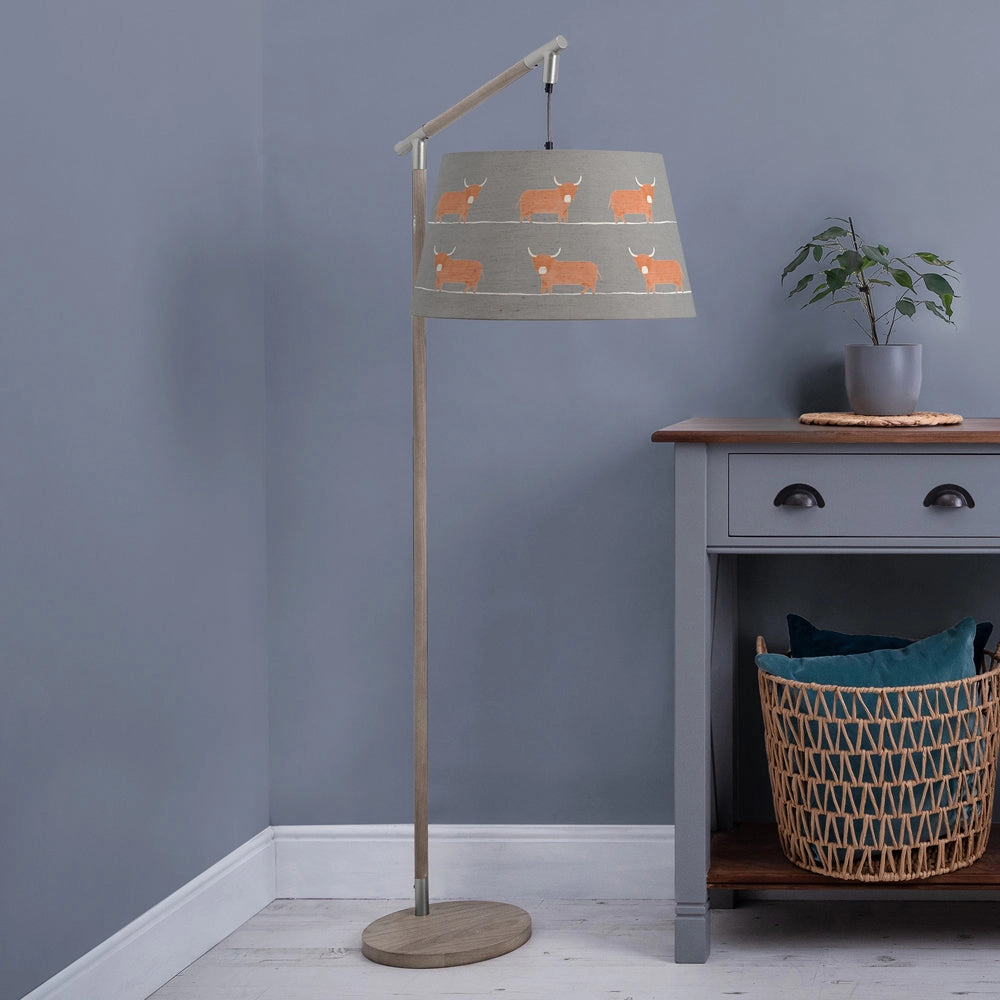 Dougal Quintus Taper & Quintus Complete Floor Lamp Grey/Granite patterned fashion rug  