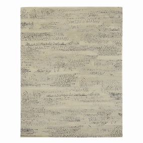 Doyers Silver/Black minimalist everyday rug