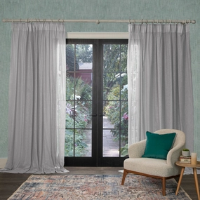Draper Sheer Pencil Pleat Curtains Smoke patterned fashion rug  