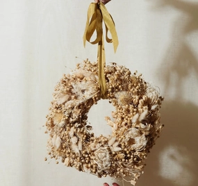 Dried Floral Wreath Natural dreamcatcher wall hanging
