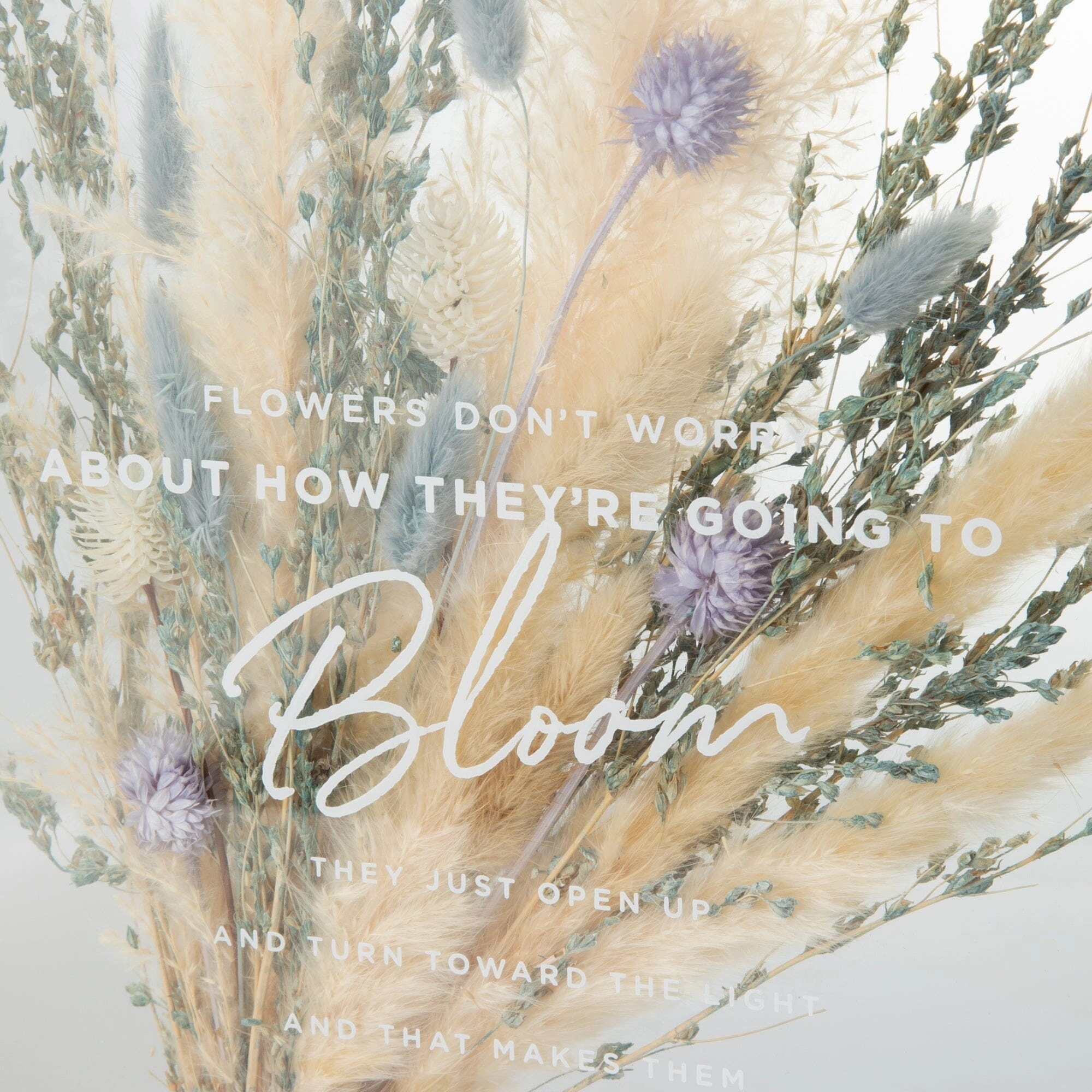 Dried Flower Art Board Blue