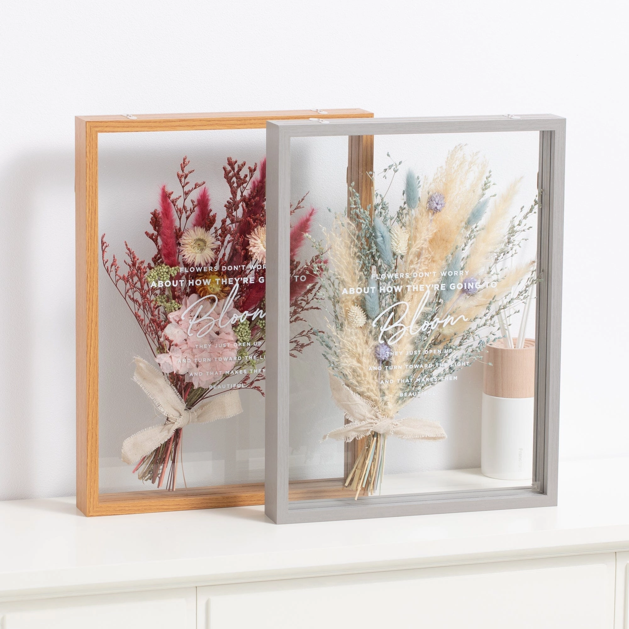 Dried Flower Art Board Blue