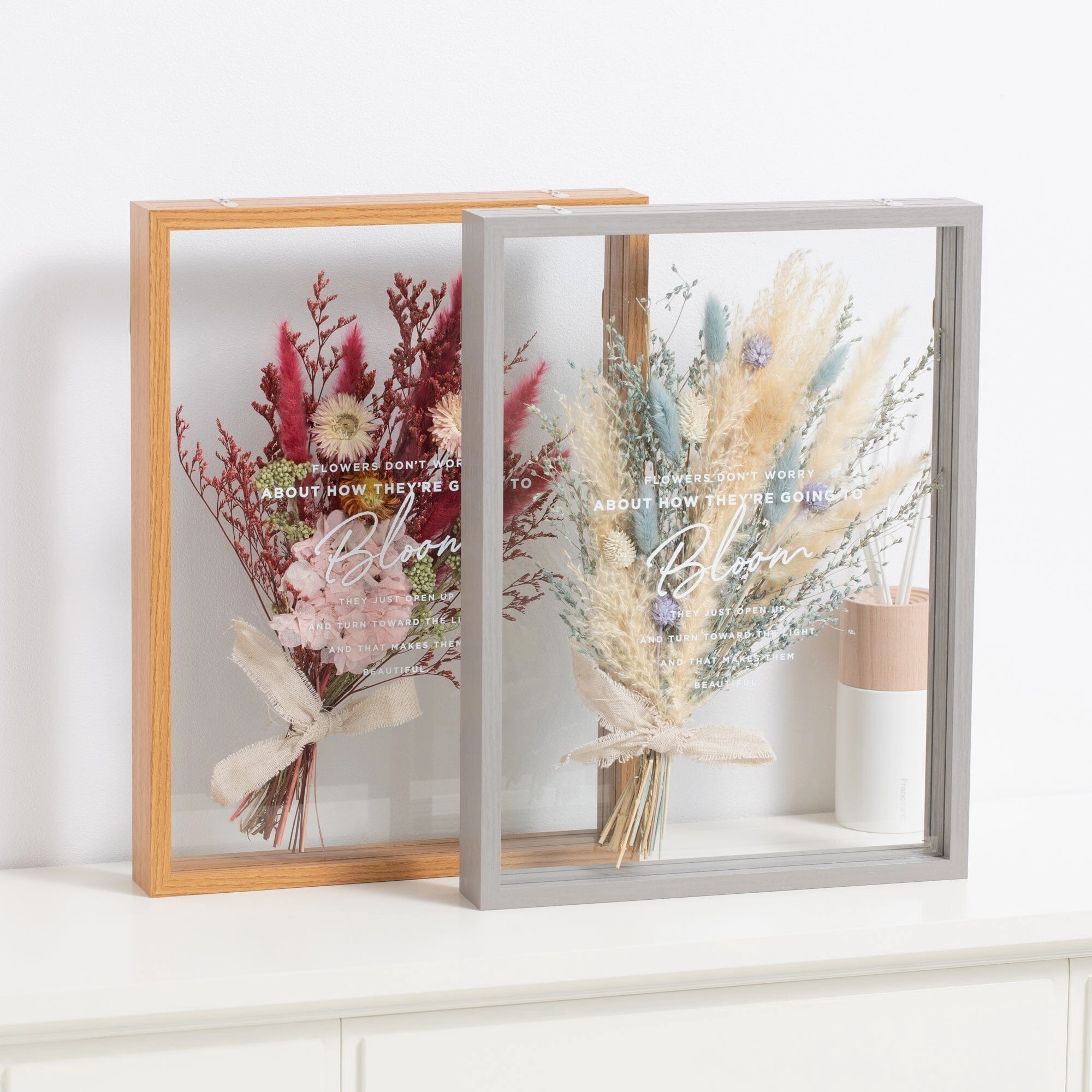Dried Flower Art Board Pink