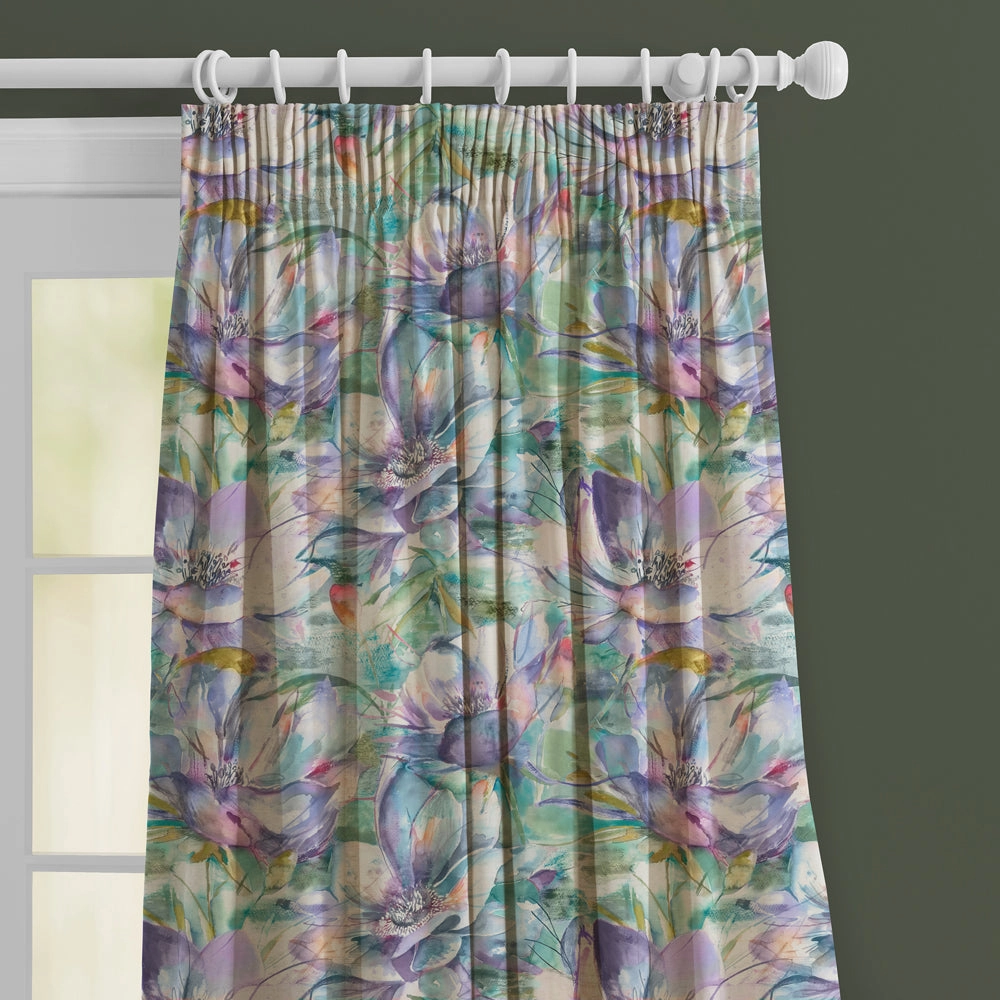 Dusky Blooms Printed Made to Measure Curtains Fig