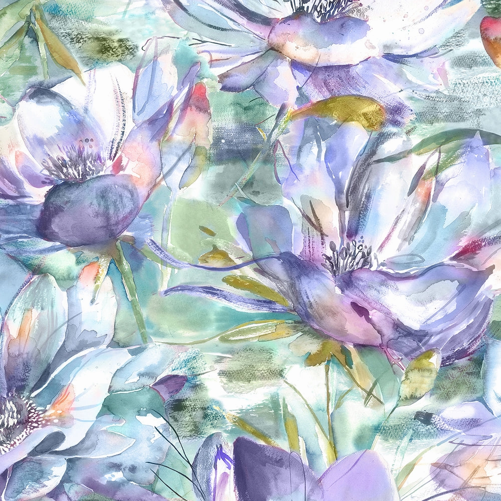 Dusky Blooms Printed Made to Measure Curtains Fig