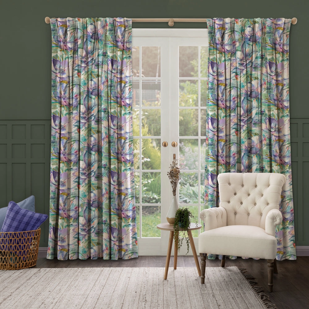Dusky Blooms Printed Made to Measure Curtains Fig