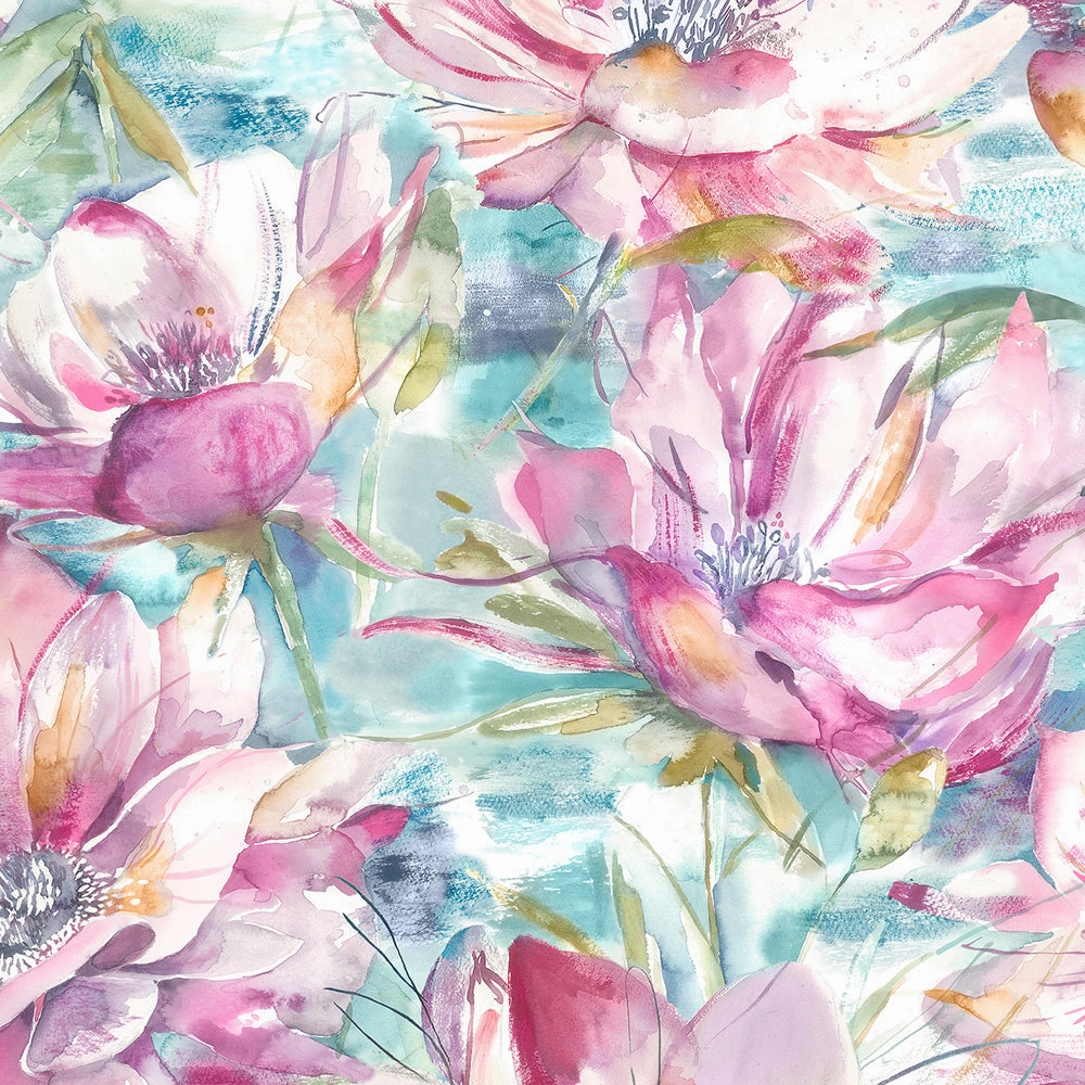 Dusky Blooms Printed Made to Measure Curtains Sweetpea