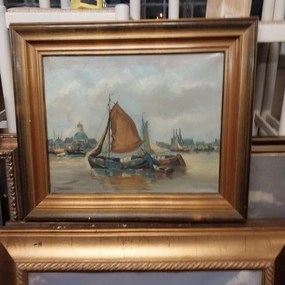 DUTCH HARBOR OIL PAINTING classic mural painting