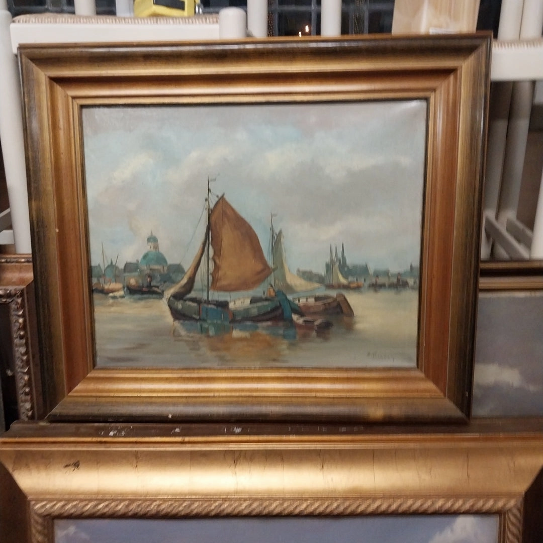 DUTCH HARBOR OIL PAINTING classic mural painting