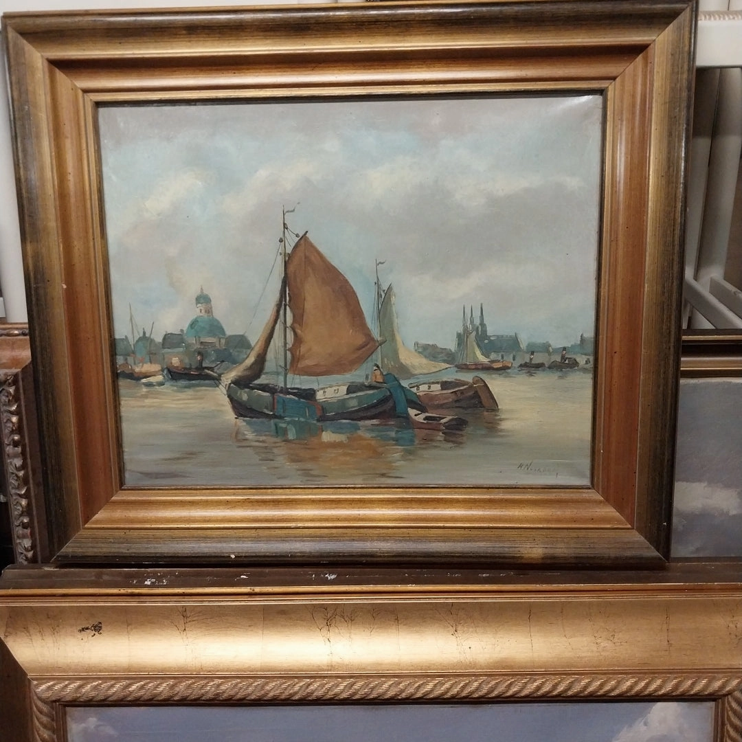 DUTCH HARBOR OIL PAINTING