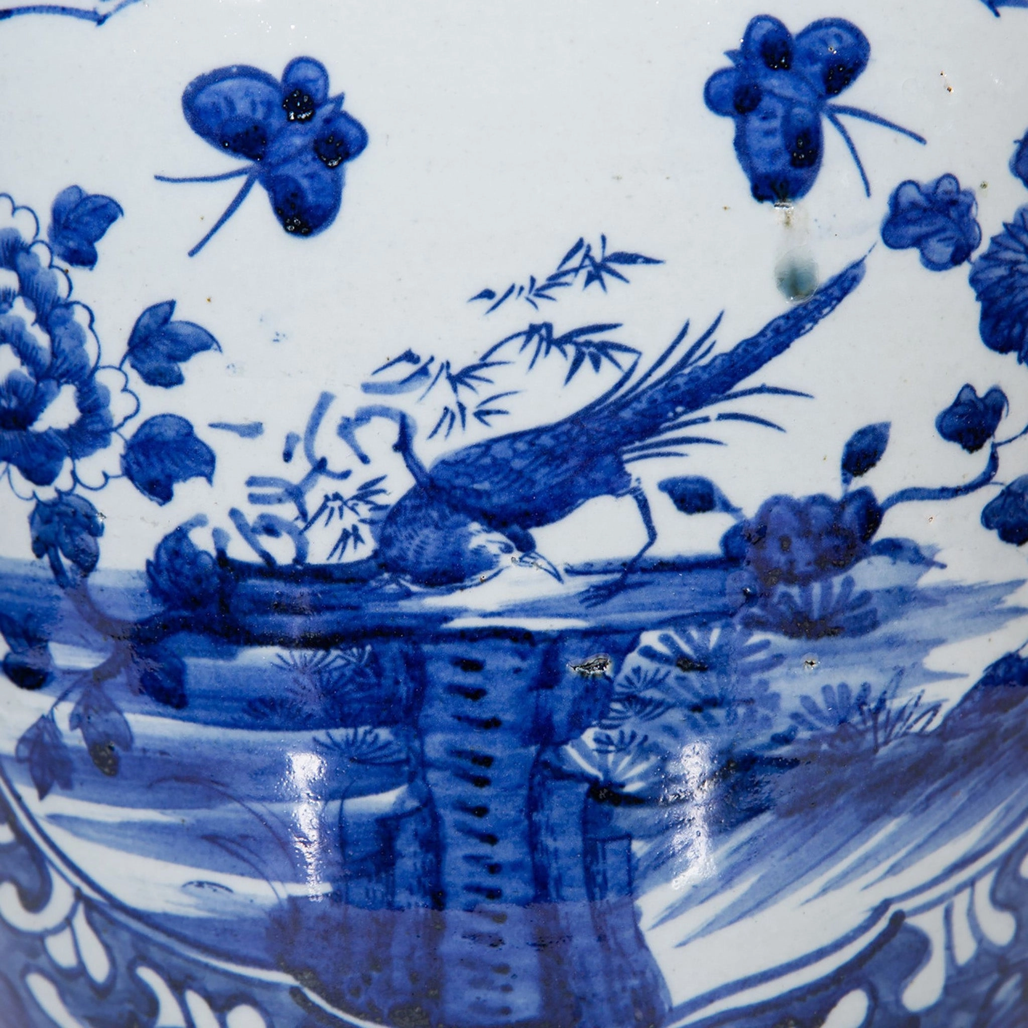 Dynasty Temple Jar With Floral Bird Panel Motif
