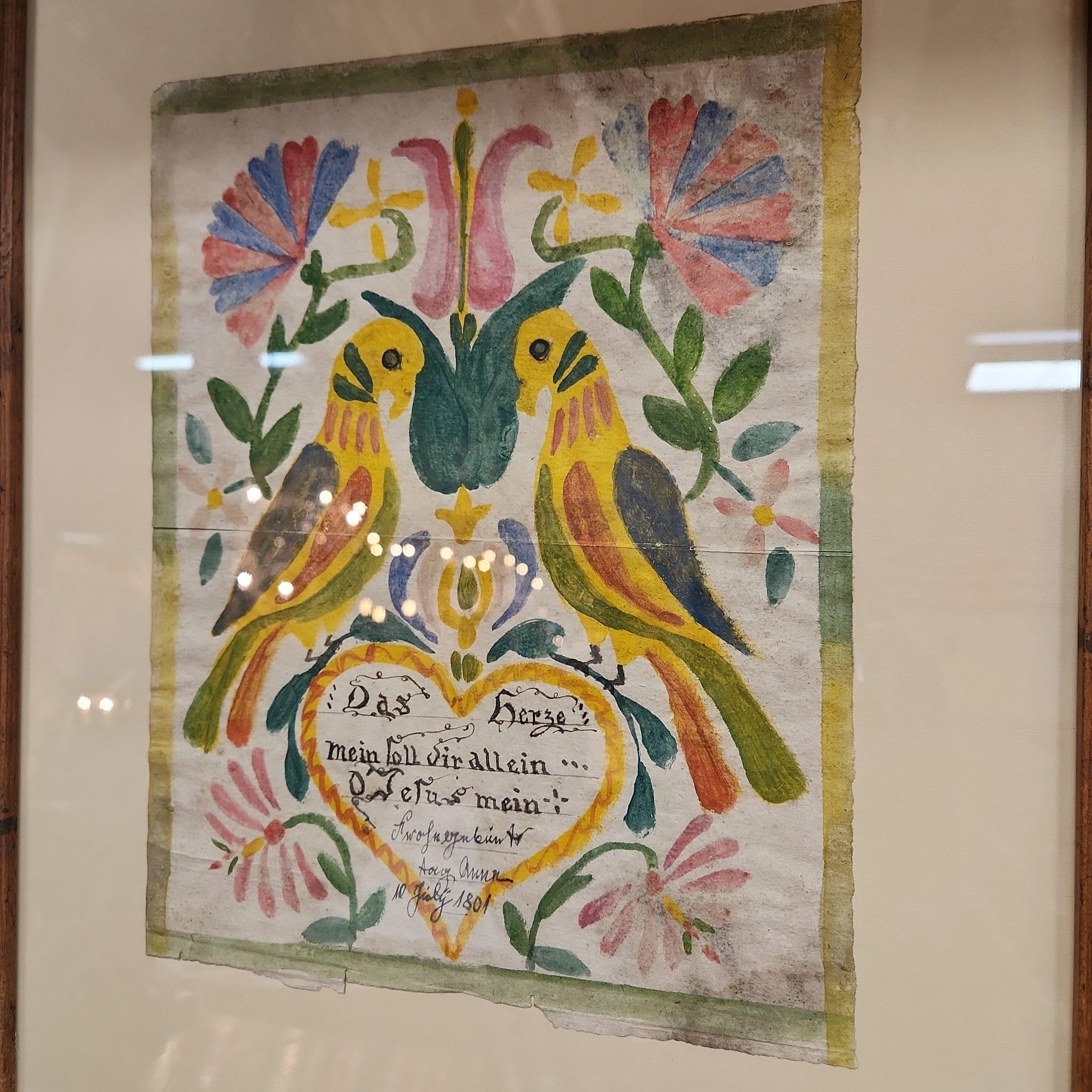 EARLY 19TH CENTURY WATERCOLOR OF CHILD'S DOCUMENT