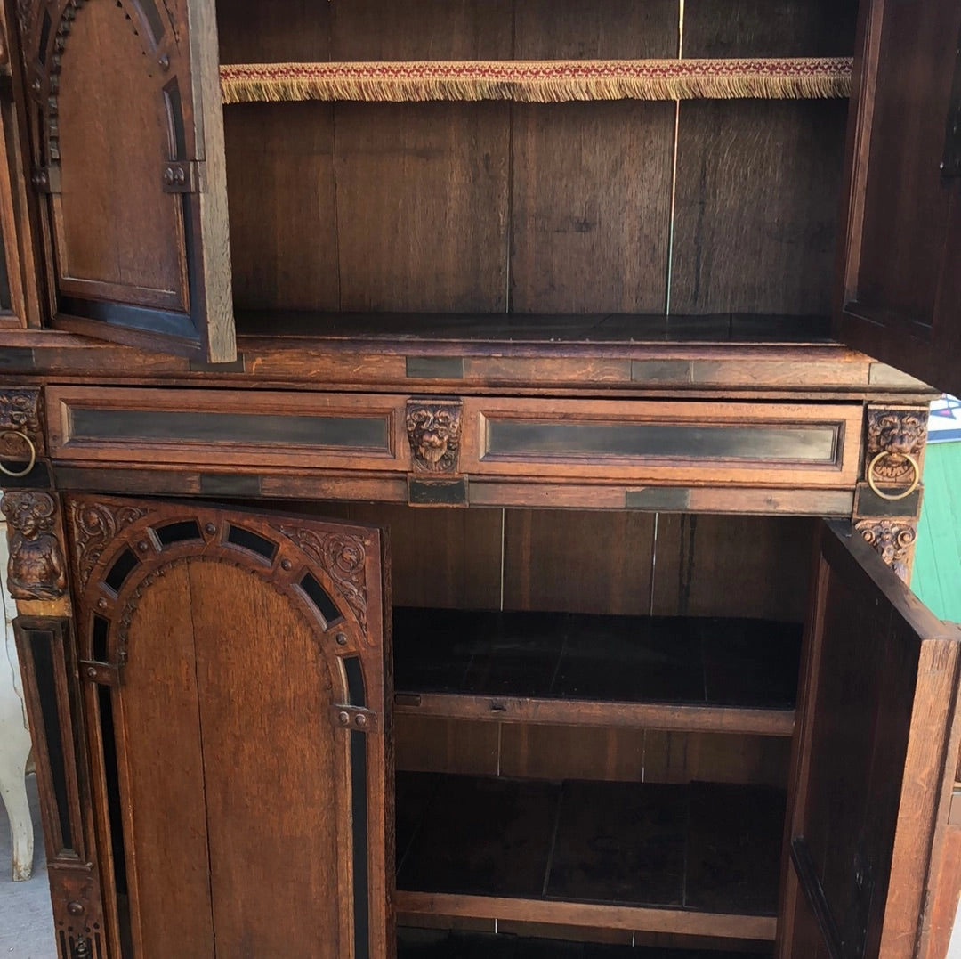 EARLY RENAISSANCE CABINET WITH 4 ARCHED DOORS AND EBONY INLAY