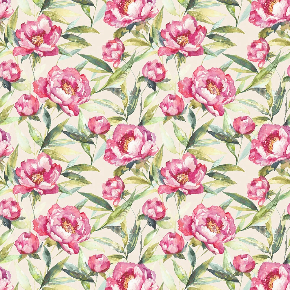 Earnley Printed Cotton Fabric (By The Metre) Peony