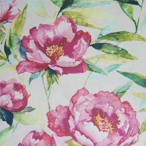 Earnley Printed Cotton Fabric (By The Metre) Peony elegant table cloth  