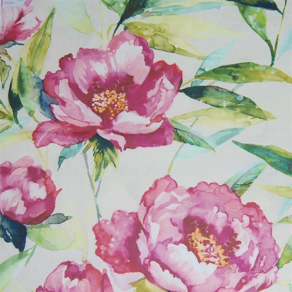 Earnley Printed Cotton Fabric (By The Metre) Peony elegant table cloth  