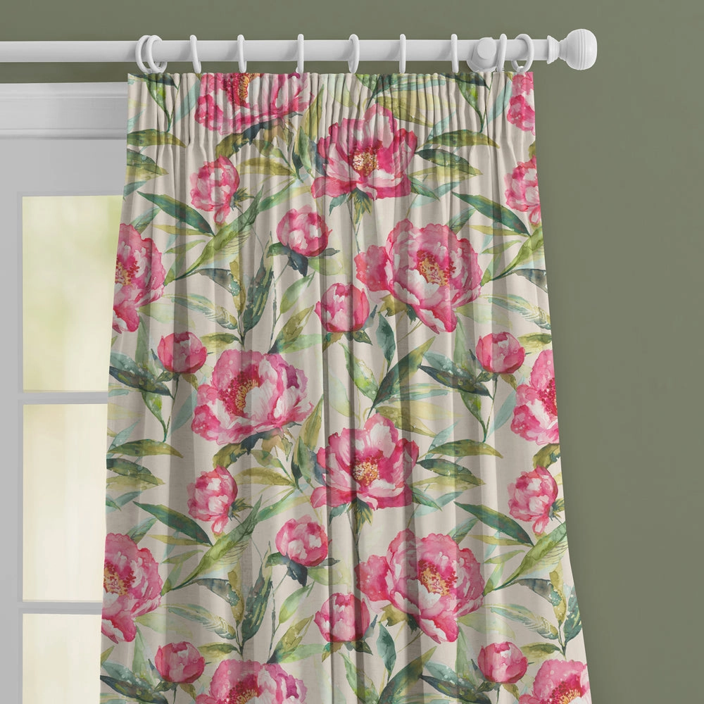 Earnley Printed Made to Measure Curtains Peony