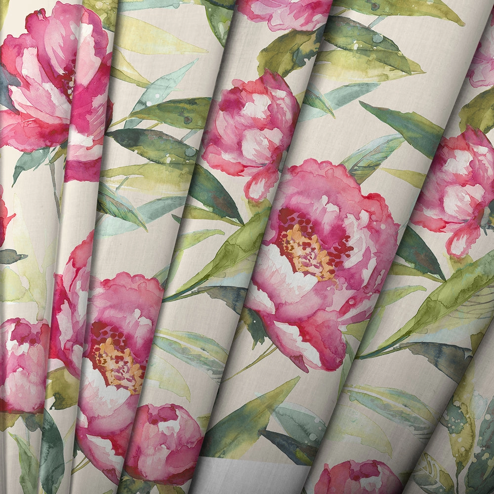 Earnley Printed Made to Measure Curtains Peony