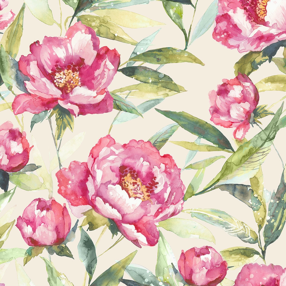 Earnley Printed Made to Measure Curtains Peony