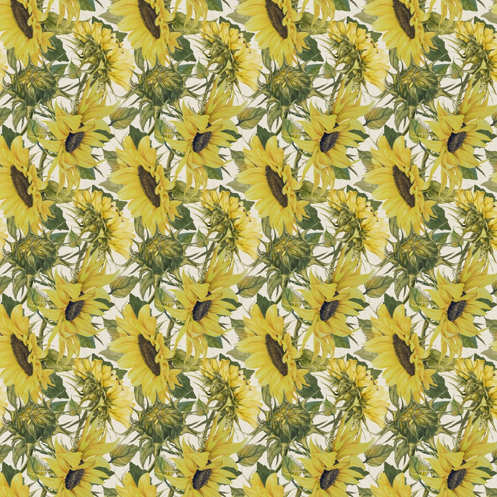 Easton Printed Cotton Fabric (By The Metre) Fern/Natural