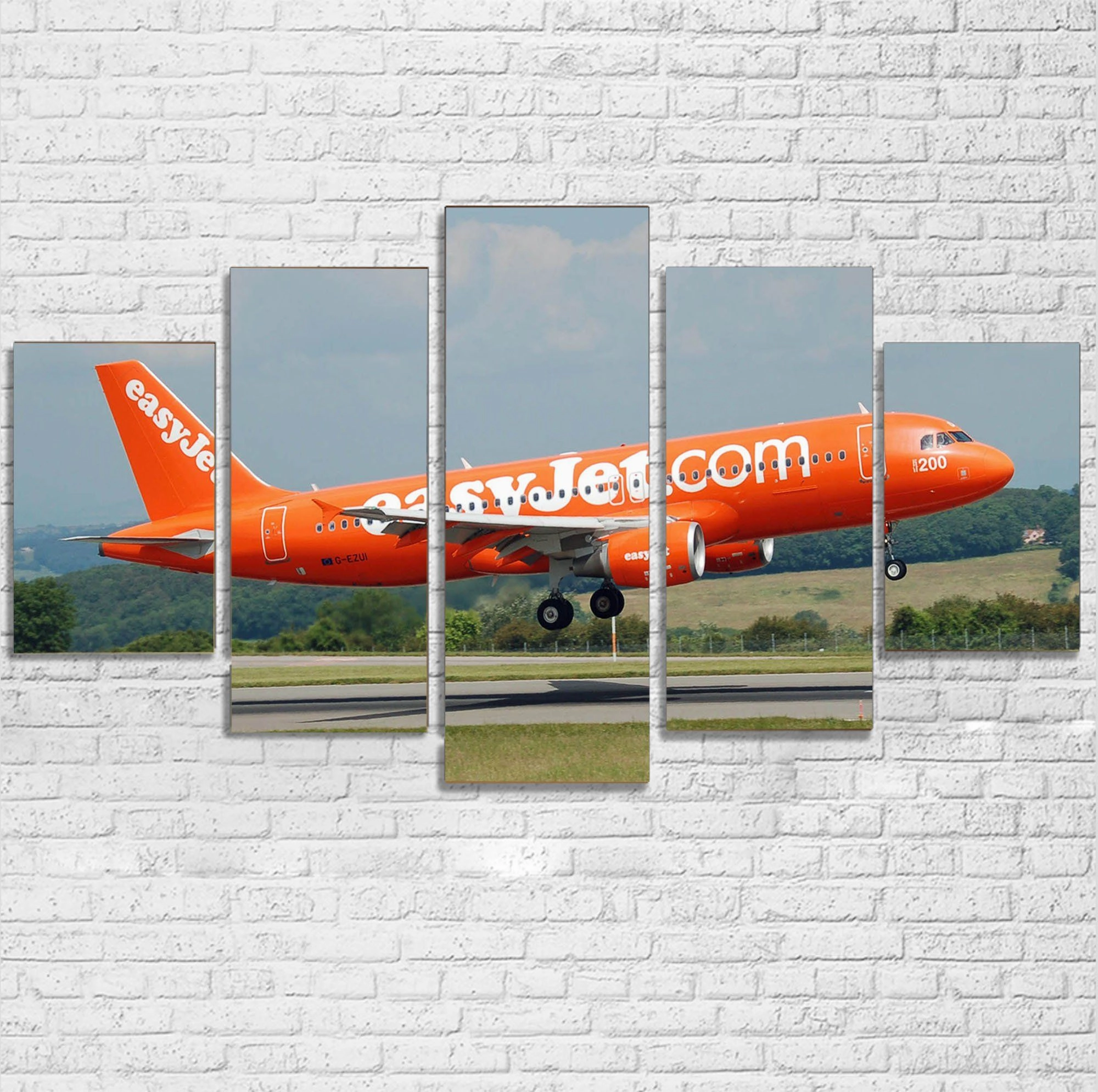 EasyJet's 200th Aircraft Printed Multiple Canvas Poster canvas mural art