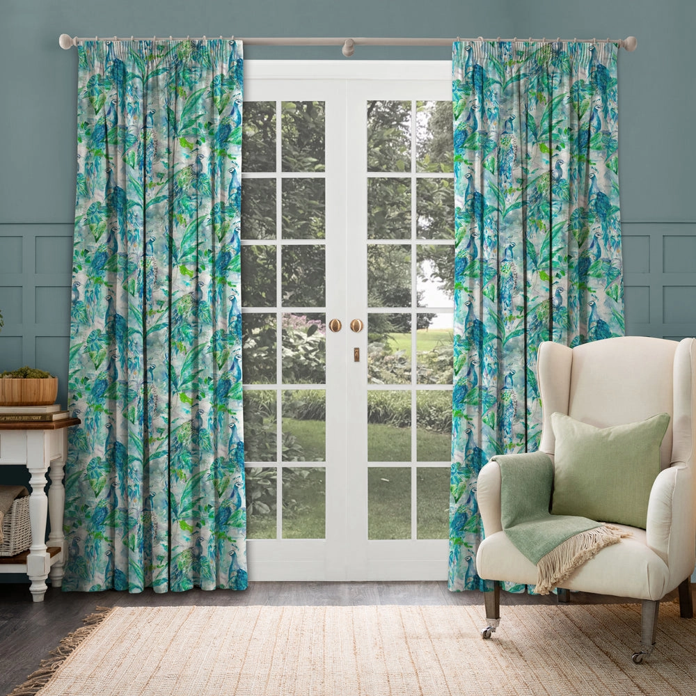 Ebba Printed Made to Measure Curtains Sage