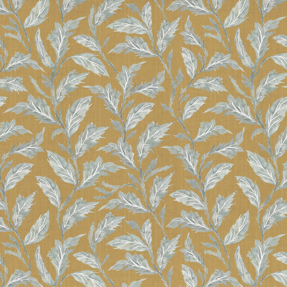 Eildon Printed Cotton Fabric (By The Metre) Gold elegant table cloth  