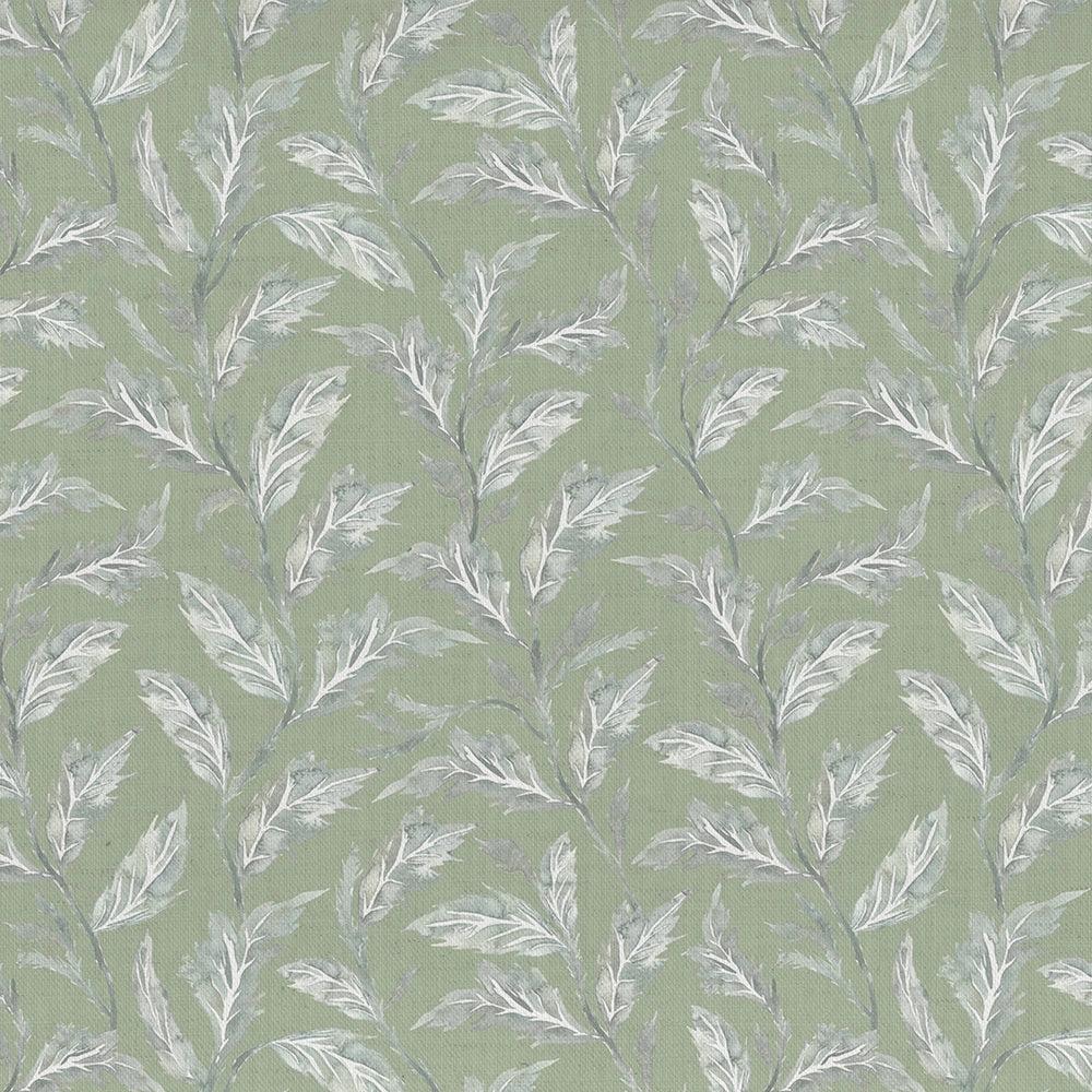 Eildon Printed Cotton Fabric (By The Metre) Moss elegant table cloth  