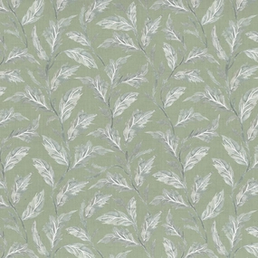 Eildon Printed Cotton Fabric (By The Metre) Moss elegant table cloth  