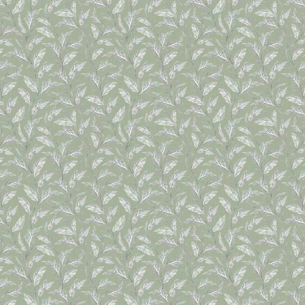 Eildon Printed Cotton Fabric (By The Metre) Moss