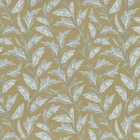 Eildon Printed Cotton Fabric (By The Metre) Mustard elegant table cloth  