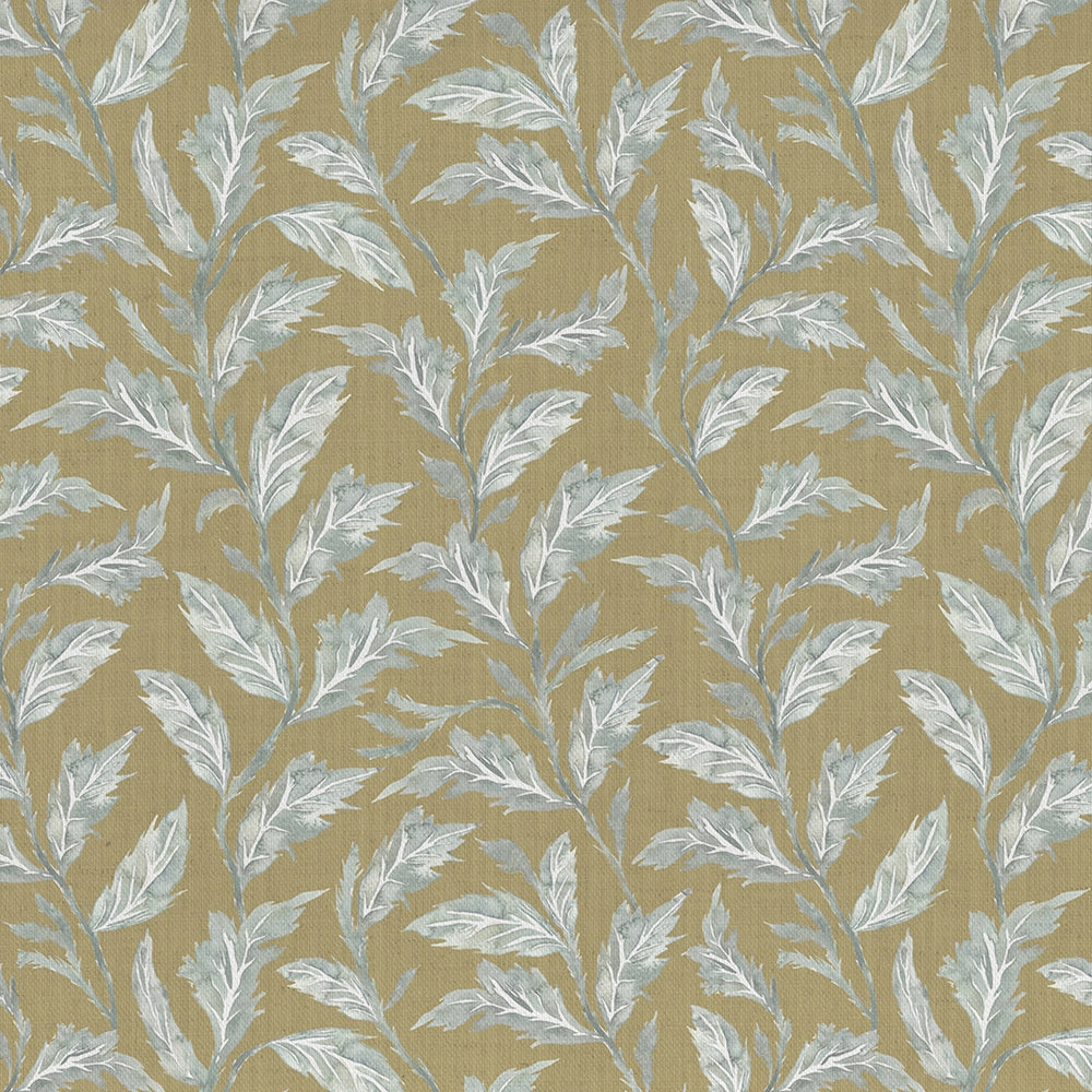 Eildon Printed Cotton Fabric (By The Metre) Mustard elegant table cloth  