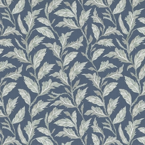 Eildon Printed Cotton Fabric (By The Metre) Navy elegant table cloth  