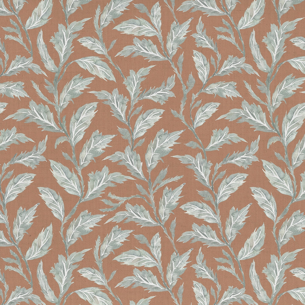 Eildon Printed Cotton Fabric (By The Metre) Rust elegant table cloth  