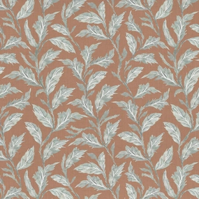 Eildon Printed Cotton Fabric (By The Metre) Rust elegant table cloth  