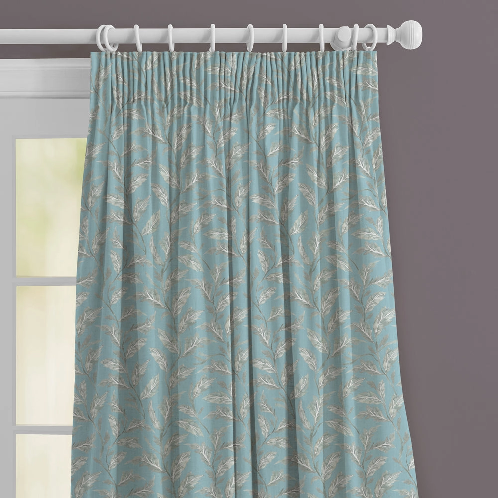 Eildon Printed Made to Measure Curtains Bluebell