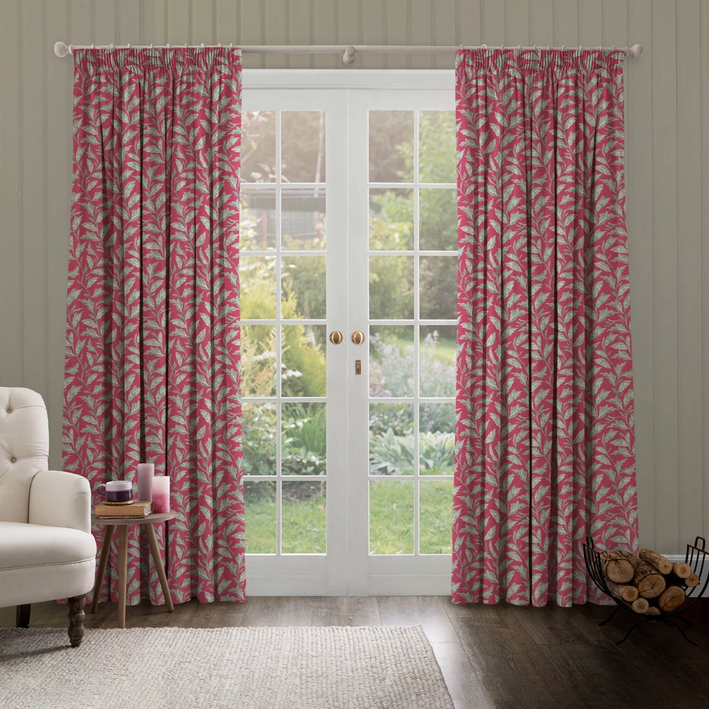 Eildon Printed Made to Measure Curtains Fuchsia
