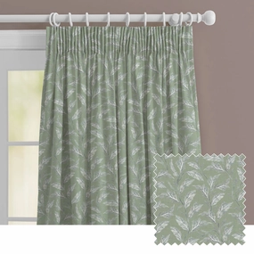 Eildon Printed Made to Measure Curtains Moss patterned fashion rug  