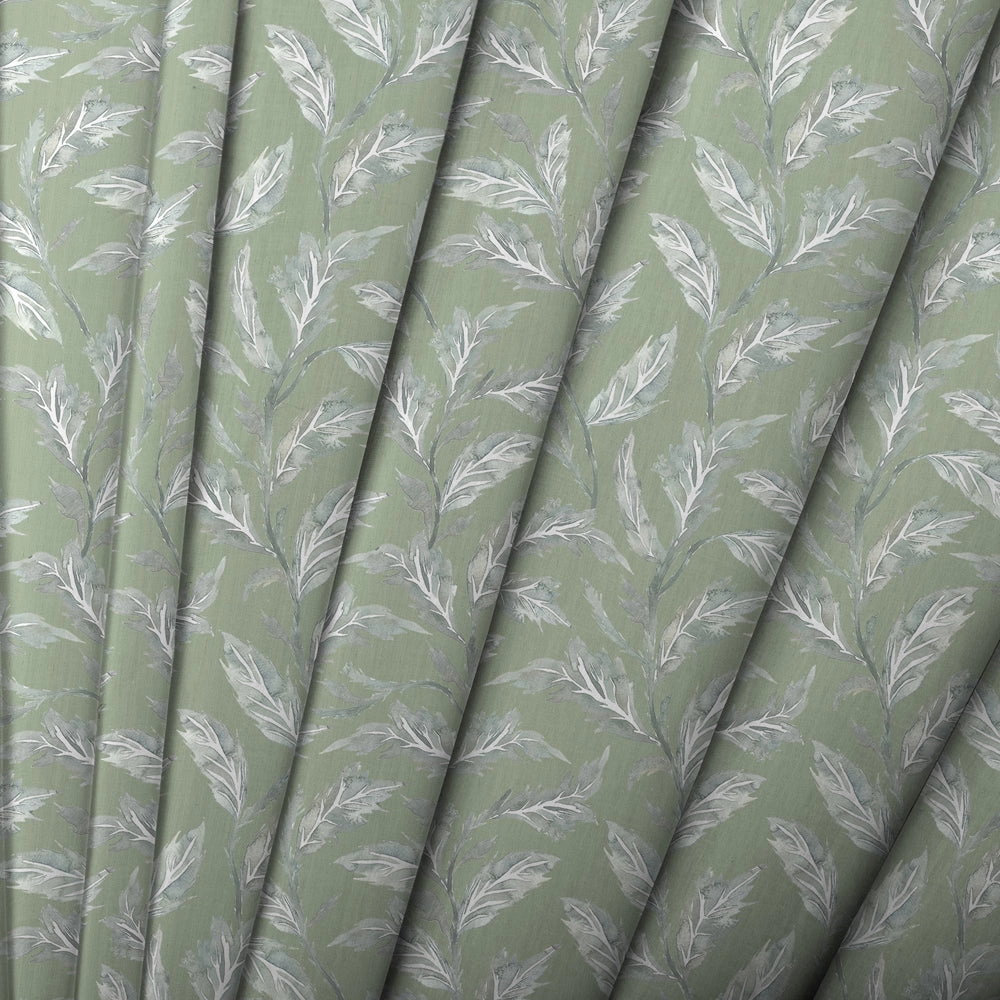 Eildon Printed Made to Measure Curtains Moss
