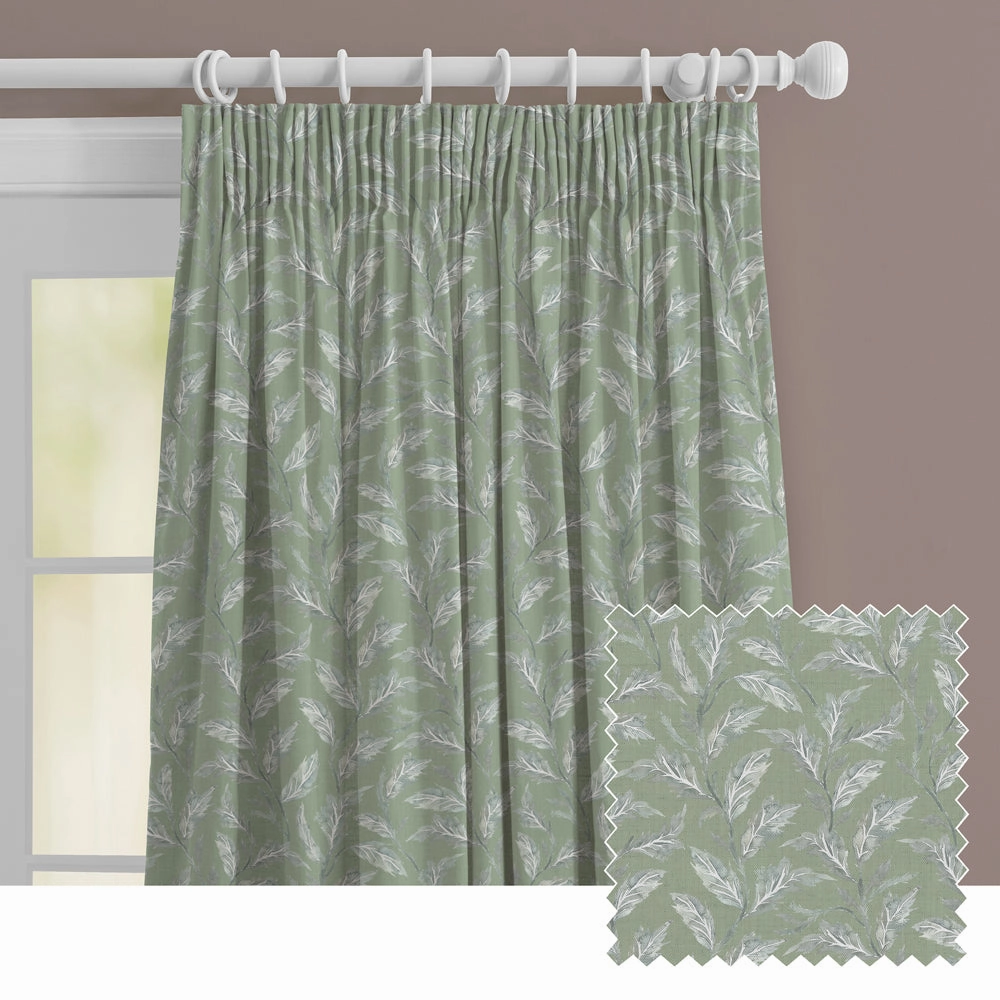 Eildon Printed Made to Measure Curtains Moss patterned fashion rug  