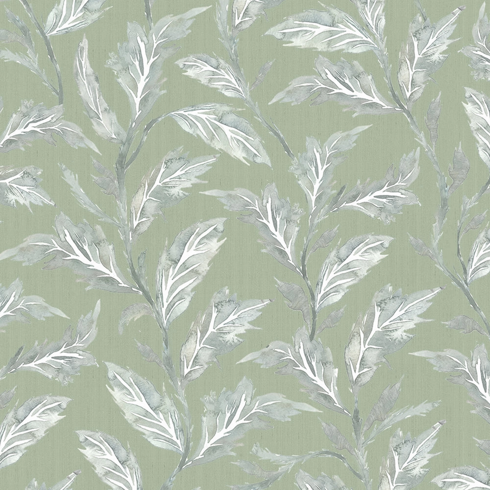 Eildon Printed Made to Measure Curtains Moss