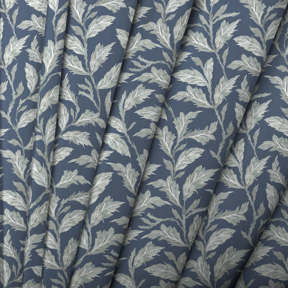 Eildon Printed Made to Measure Curtains Navy