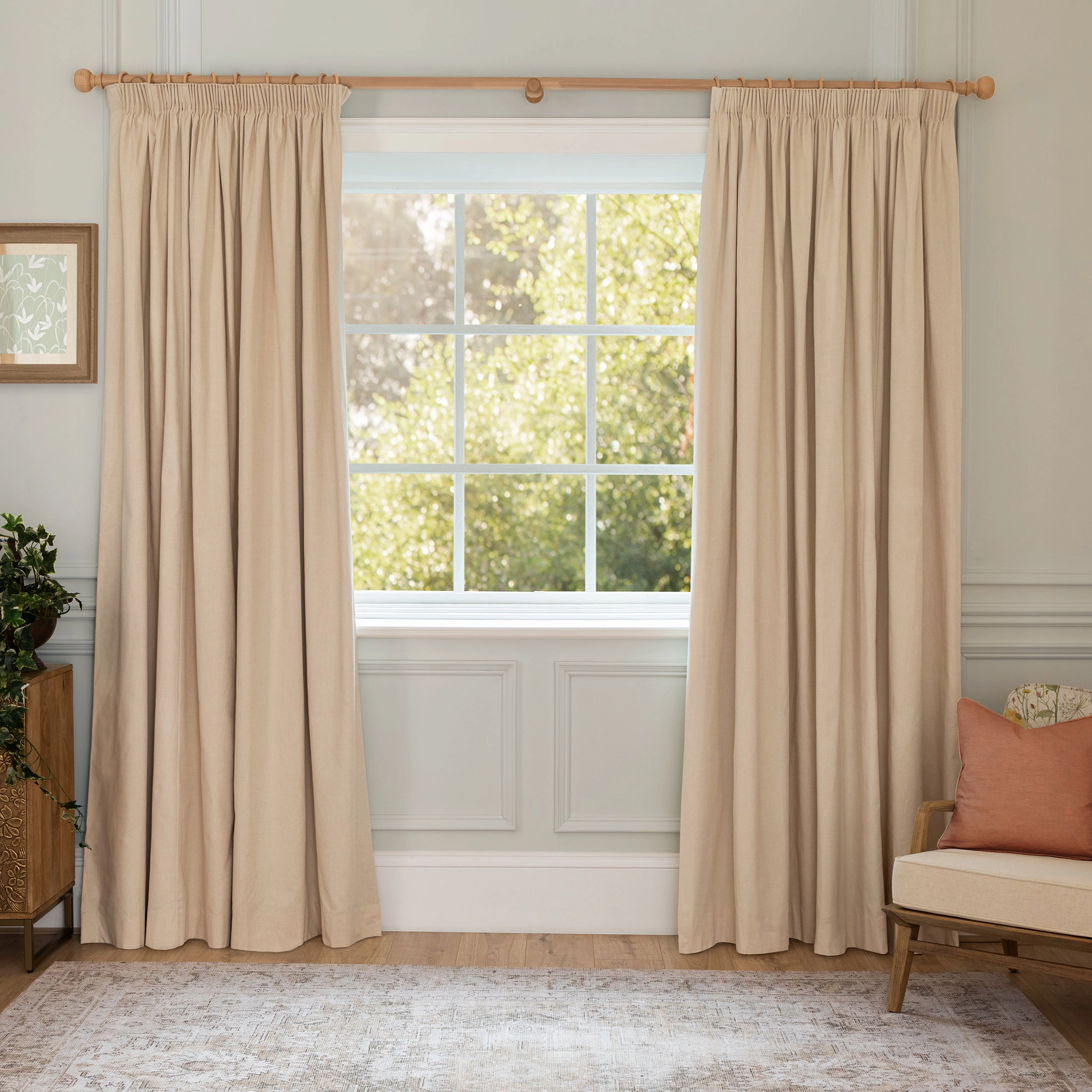 Eildon Printed Made to Measure Curtains Rust