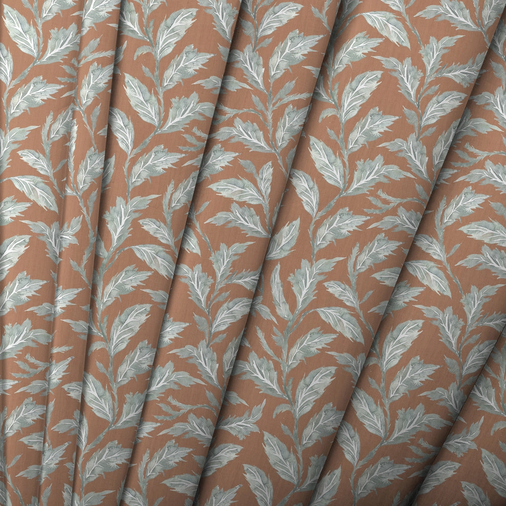 Eildon Printed Made to Measure Curtains Rust