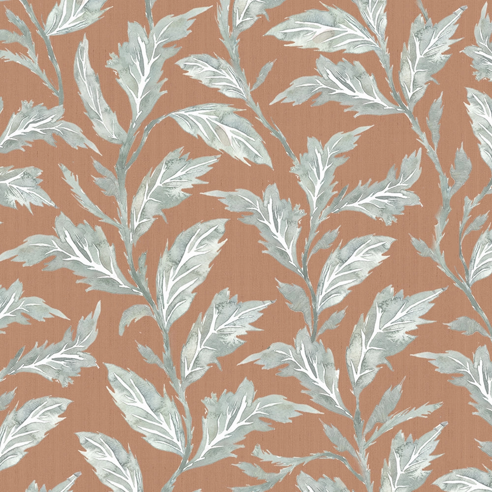 Eildon Printed Made to Measure Curtains Rust