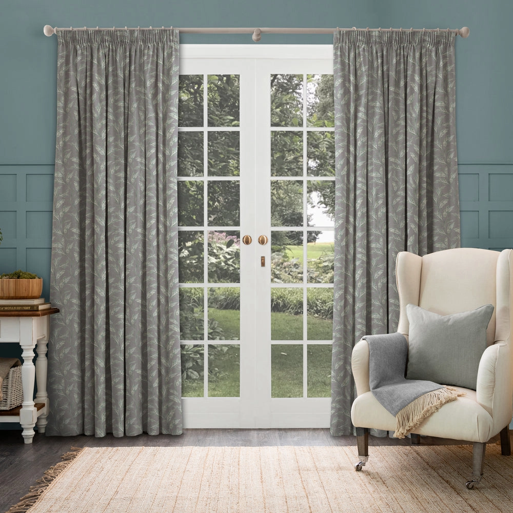 Eildon Printed Made to Measure Curtains Stone