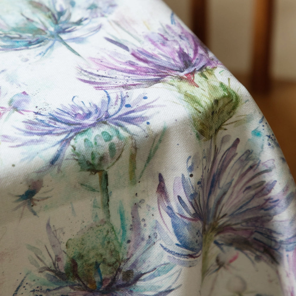 Eilean Donan Resin Oil Cloth Fabric (By The Metre) Thistle