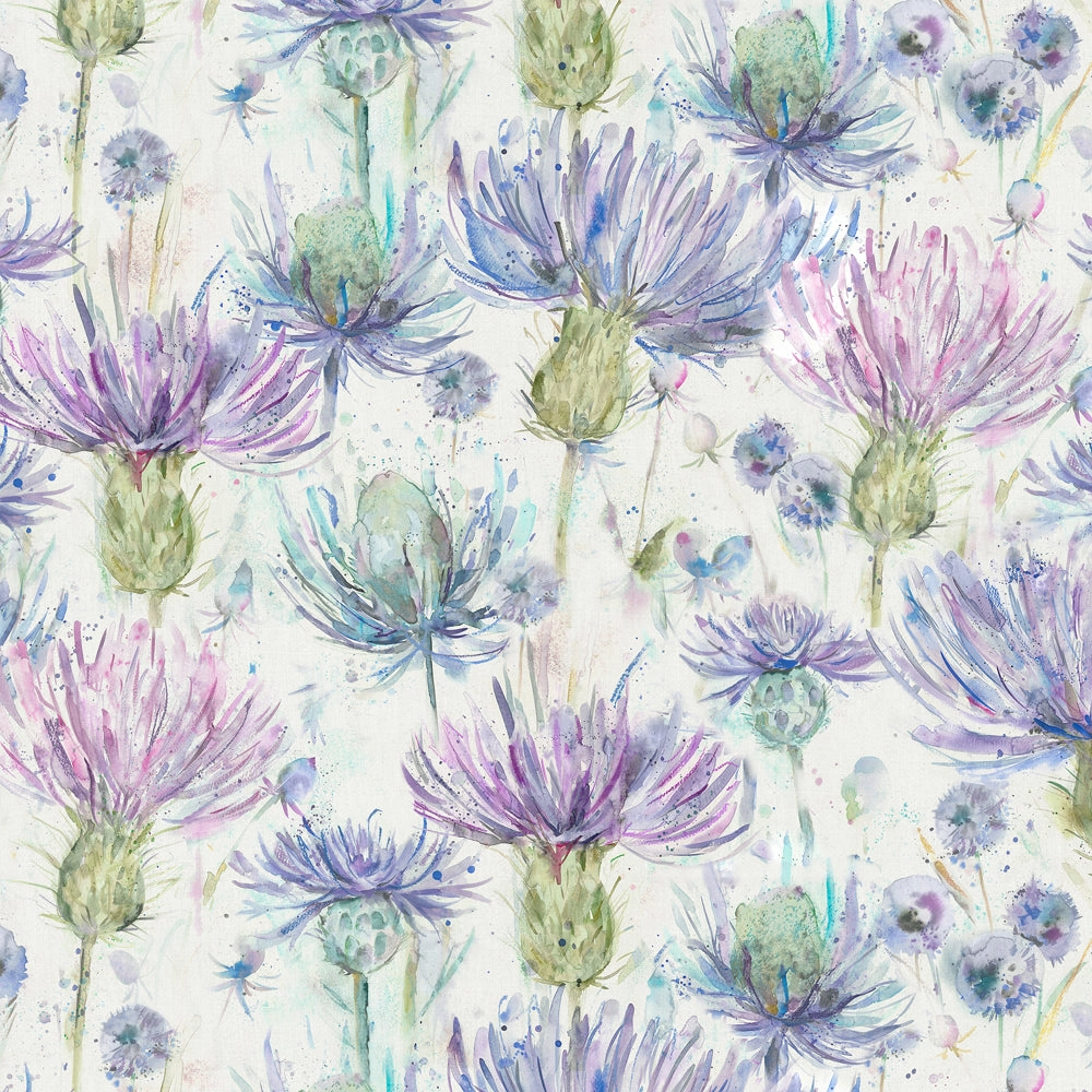 Eilean Donan Resin Oil Cloth Fabric (By The Metre) Thistle
