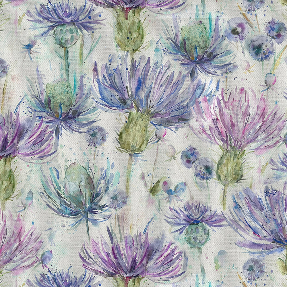 Eilean Donan Resin Oil Cloth Fabric (By The Metre) Thistle