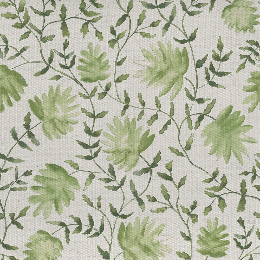 Elai Printed Cotton Fabric (By The Metre) Sage elegant table cloth  